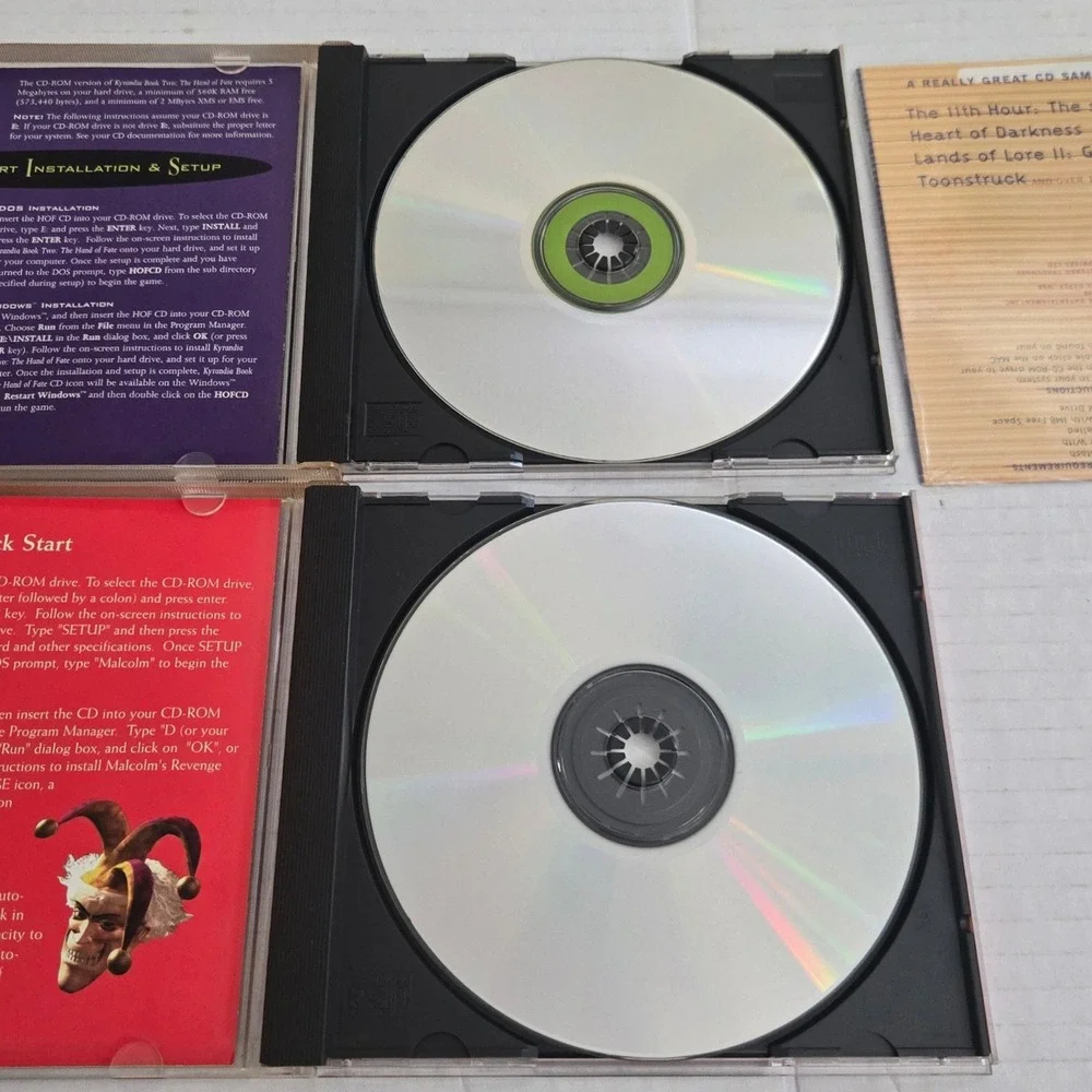 Legend of Kyrandia Book 2 3 PC CD‎ ROM Big Box Components Manuals Westwood 1994